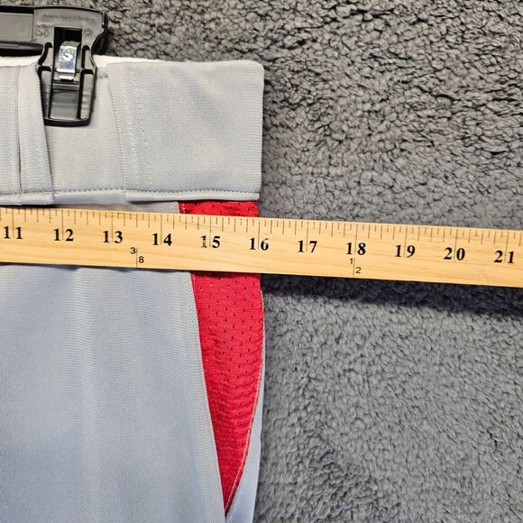 Rawlings Baseball Pant Adult Size Medium Gray Red Pro Dri - Picture 3 of 12